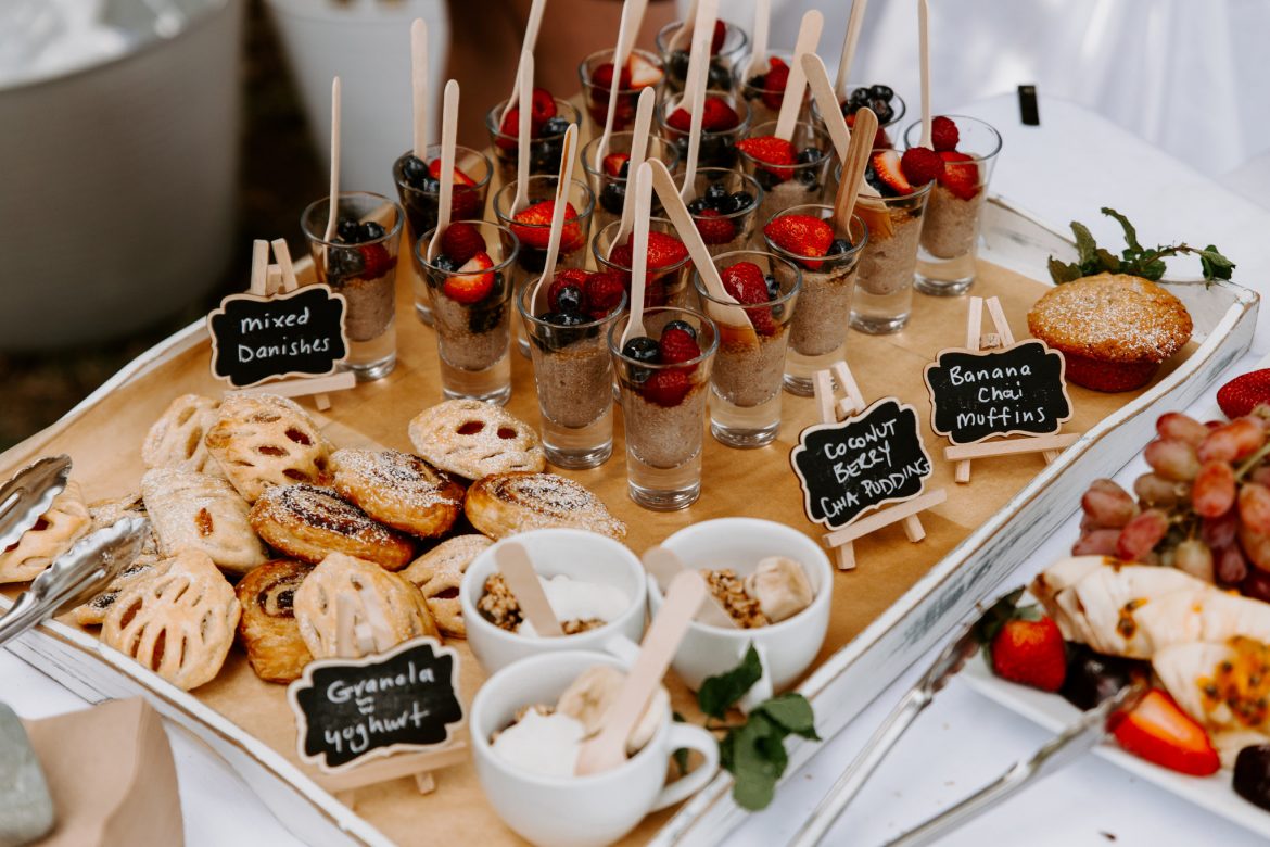 Breakfast wedding pastries