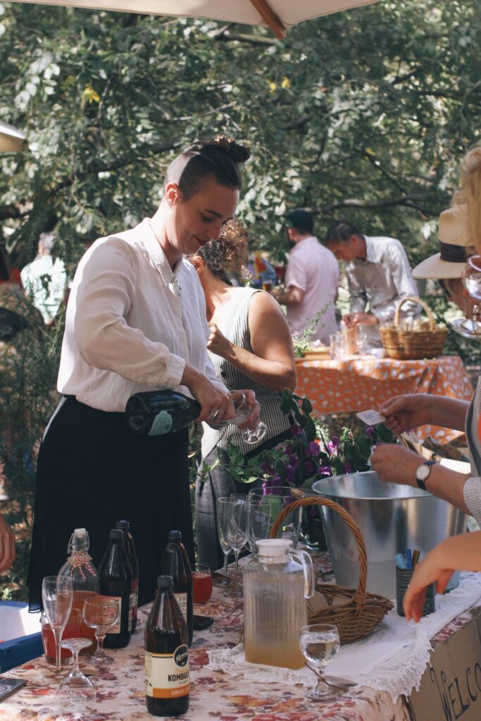 A wedding in a community garden in Fitzroy