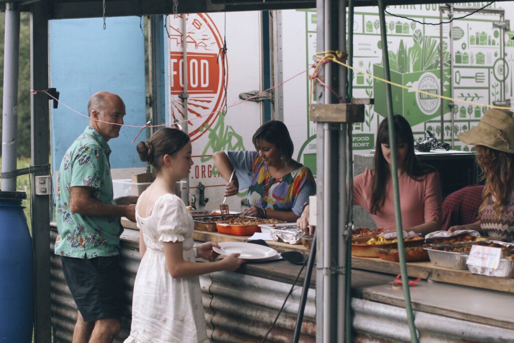 A wedding in a community garden in Fitzroy where they had a potluck lunch for everyone