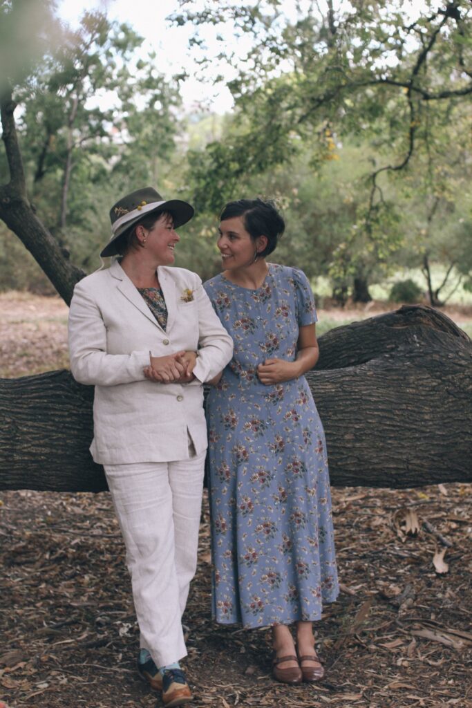 A wedding in a community garden in Fitzroy