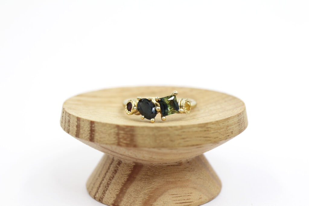 A custom designed ethical and sustainable engagement ring by Coral Covey Jewellery